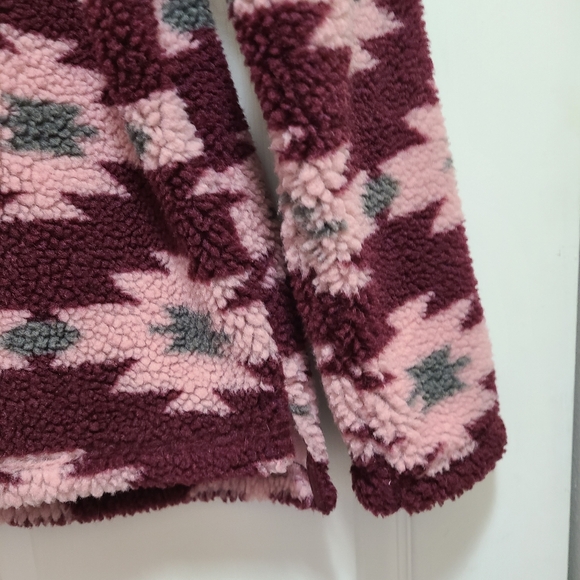 Orvis Sherpa Snow River 1/4‎ Zip Pullover sherpa Sangria Pink Size Large - Picture 6 of 12